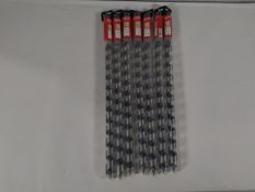 Seven as new Milwaukee 4932363695 drill bits for wood 22mm x 460mm.