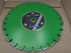 Five as new Reca Diaflex RS10A diamond asphalt cutting blades 450mm diameter, 25.4mm bore size.