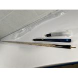 An as new Pegasus 3/4 jointed ash snooker cue.