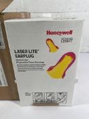 Three boxes of 500 Honeywell Laser Lite Earplugs.
