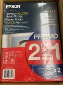 Ten Epson Premium A4 Glossy Photo Paper (pack of 15 + 15 FOC).