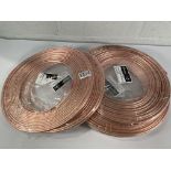 Eight Lawton 1/4" OD x 0.028" x 15m (22SWG) copper tube for refrigeration and conditioning.
