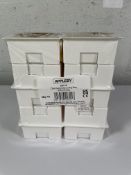 Twenty two packs of ten Appleby dry lining installation boxes with adjustable lugs, 1 Gang, 35mm.