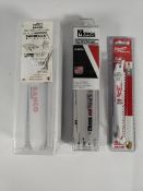 Three assorted as new saw blades - Bahco 100pcs Sandflex bi-metal blades (3940-190-8/12-PR13-100P),