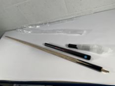 An as new Pegasus 3/4 jointed ash snooker cue.