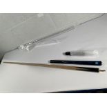 An as new Pegasus 3/4 jointed ash snooker cue.