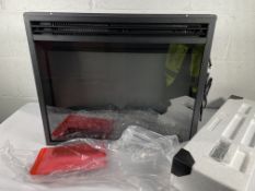 A boxed as new Flamme EF321A Electric Fireplace Insert.