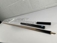 An as new Pegasus 3/4 jointed ash snooker cue.