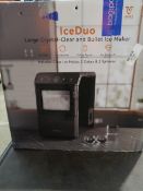 An Ice Duo large crystal-clear and bullet ice maker (box unsealed).
