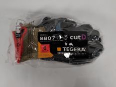 Eighteen as new packs of six pairs of Tegera Infinity model 8807 gloves, size M cut D.