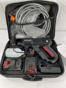 An Onevan portable pressure washer.