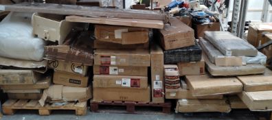 A large quantity of assorted flatpack furniture and related.