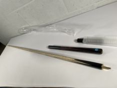 An as new Pegasus 3/4 jointed ash snooker cue.