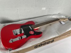 A boxed as new Squier Sonic Telecaster LRL, Torino Red (SN: ICSF25021813).