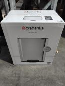 An as new Brabantia Bo pedal bin 60L compartment, colour - matt steel, slight damage to box, box sea