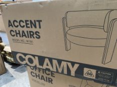 A boxed as new Colamy W181 Accent Chair, black.