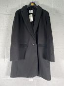 Twenty women's as new Primark single buttoned coats, black (various sizes).