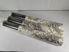 Three rolls of as new Versace Vasmara motif wallpaper 10.05m x 0.7m.