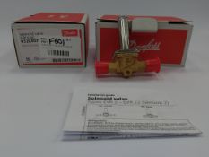 Two as new Danfosss EVR6 NC solenoid valves FSW F601.