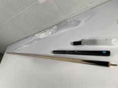 An as new Pegasus 3/4 jointed ash snooker cue.