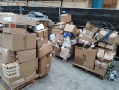 Three pallets of assorted commercial, industrial and related goods.