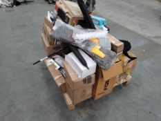 A pallet of assorted sports and related goods.