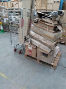 A quantity of miscellaneous to include kitchen storage racks, radiators, glass vanity bowl and othe