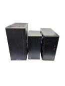 Three pre-owned PC's sold for parts (No SSD/HDD. Sold as is for parts only).