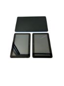 Three pre-owned Amazon Fire Tablets.