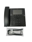 Six as new HP Poly VVX 450 12-Line Business IP Phones (EAN: 196337662940) with sixteen Poly VVX Univ