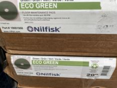 Four boxes of five as new Nilfisk Accessoires 10001958 Eco pads 20