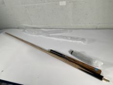 An as new Pegasus 3/4 jointed ash snooker cue.