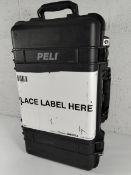 A pre-owned Peli 1510 carry-on case with wheels in black.