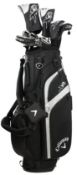 A boxed as new men's Callaway XR 13pc complete golf set, RH, graphite woods/steel irons -standard le