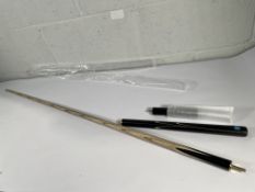 An as new Pegasus 3/4 jointed ash snooker cue.