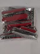 Ten pre-owned Victorinox Swiss army penknives (over 18s only).