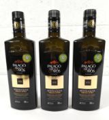 Three Palacio de Los Olivos extra virgin international award winner olive oils, cold pressed, picual