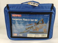 An as new Faithfull carpenters plane and tool 7 piece set.