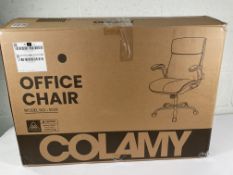 A boxed as new Colamy 5039 office chair, black.