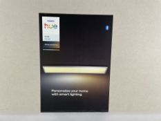 A Philips HUE Aurelle rectangle panel light, white ambiance, 1200 x 300 x 48mm.
