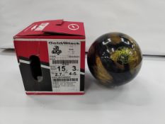 As new Strom Tropical Surge Bowling Ball, 15lb, 3oz, Top 2.7oz, Pin 4-5