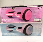 Two pre-owned Hover-1 Hover boards.