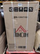 An as new Homcom under counter fridge, 91L small fridge with chiller box, silver tone, dimensions 47