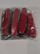 Ten pre-owned Victorinox Swiss army penknives (over 18s only).