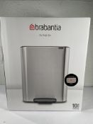A boxed as new Brabantia Bo Pedal Bin, 60ltr, matt black.