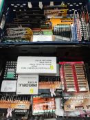 Two crates of assorted as new batteries to include Duracell D, Duracell AAA, Procell AAA, Energizer