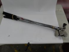 Seven pre-owned Wilson Launch Pad Tour 80 regular steel shaft golf clubs with Lamkin grips. 5(x2), 6