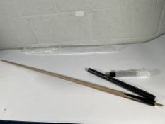 An as new Pegasus 3/4 jointed ash snooker cue.