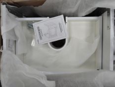 As new Monza 600 Wall Hung Drawer, Vanity Unit Gloss White, 630 x 450 x 490mm (MZ6WHGW). *Stock imag