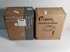 Two Ice Machines to include 1Above Portable ice maker and an Ice Maker ZBJ-X10D-WT (requires UK adap